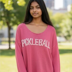Miracle Pink "PICKLEBALL" Knit Sweater